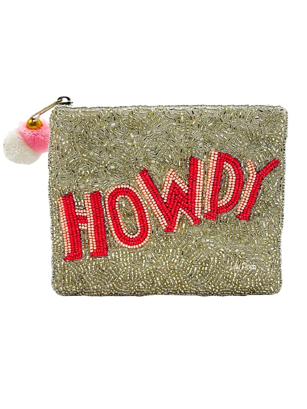 Beaded Howdy Western Coin Purse, Beaded Bag, Cowboy